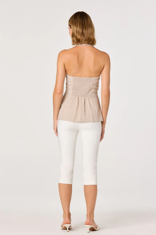 Cithara Checker Longline Halter Vest Top