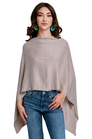Eden II Poncho - Light Taupe