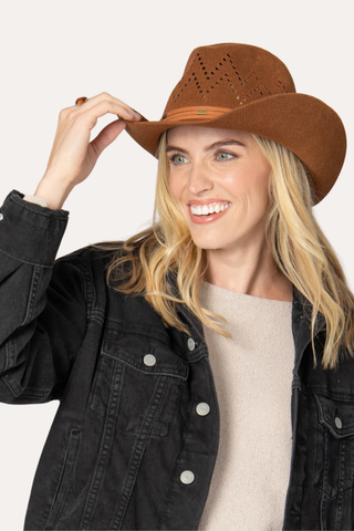 Nash - Ventilated Crown Cowboy with Wrapped Suede Band