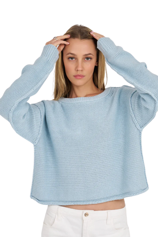 Sloan Cotton Reverse Jersey Crew