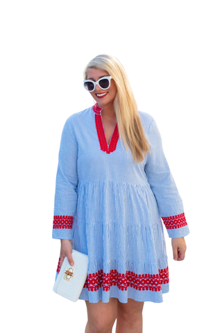 The Chatham Seersucker Fit & Flare Dress