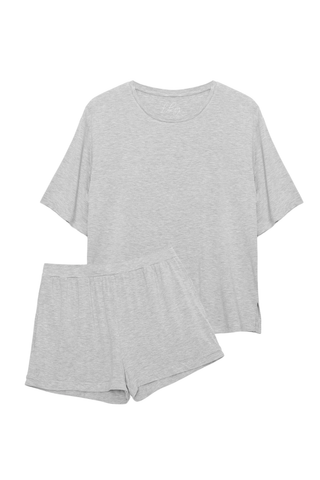 Boyfriend Tee Set - Grey