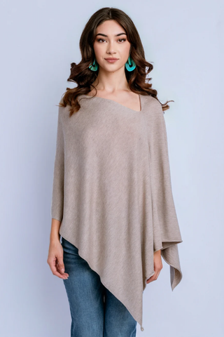 Eden II Poncho - Light Taupe