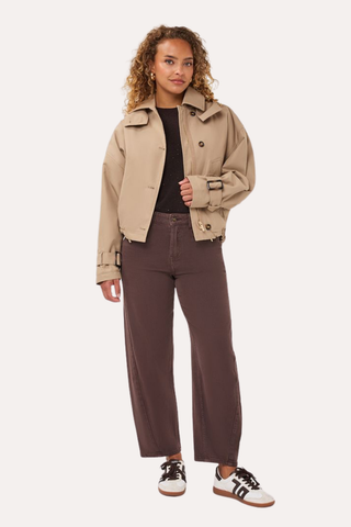 Trousers Barrel Jeans Cacao