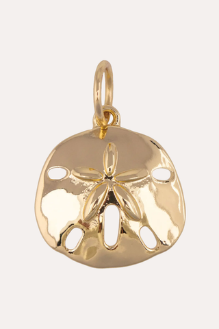 Sand Dollar Charm In Shiny Gold